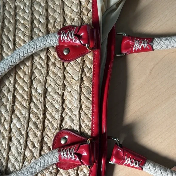 White Stag Paper Straw Handbag , Boho Beach Bags - Picture 7 of 11